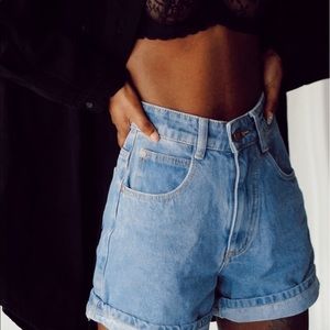 Princess Polly Swalla Shorts Blue Denim